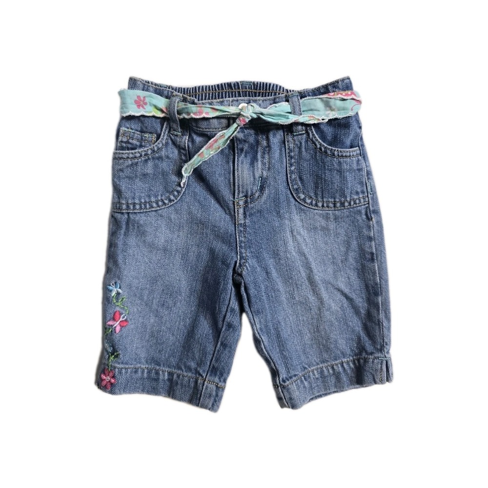 Vintage Girls 24 Months Bermuda Shorts Denim Blue Greendog‎